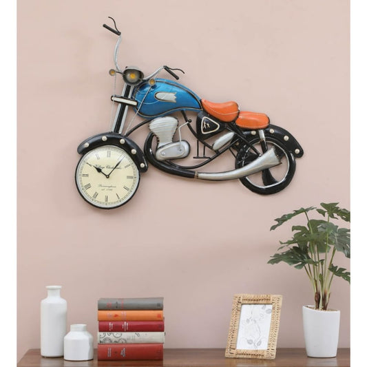 Vintage Bullet Bike Wall Clock – Stylish Metal Art for Timeless Decor
