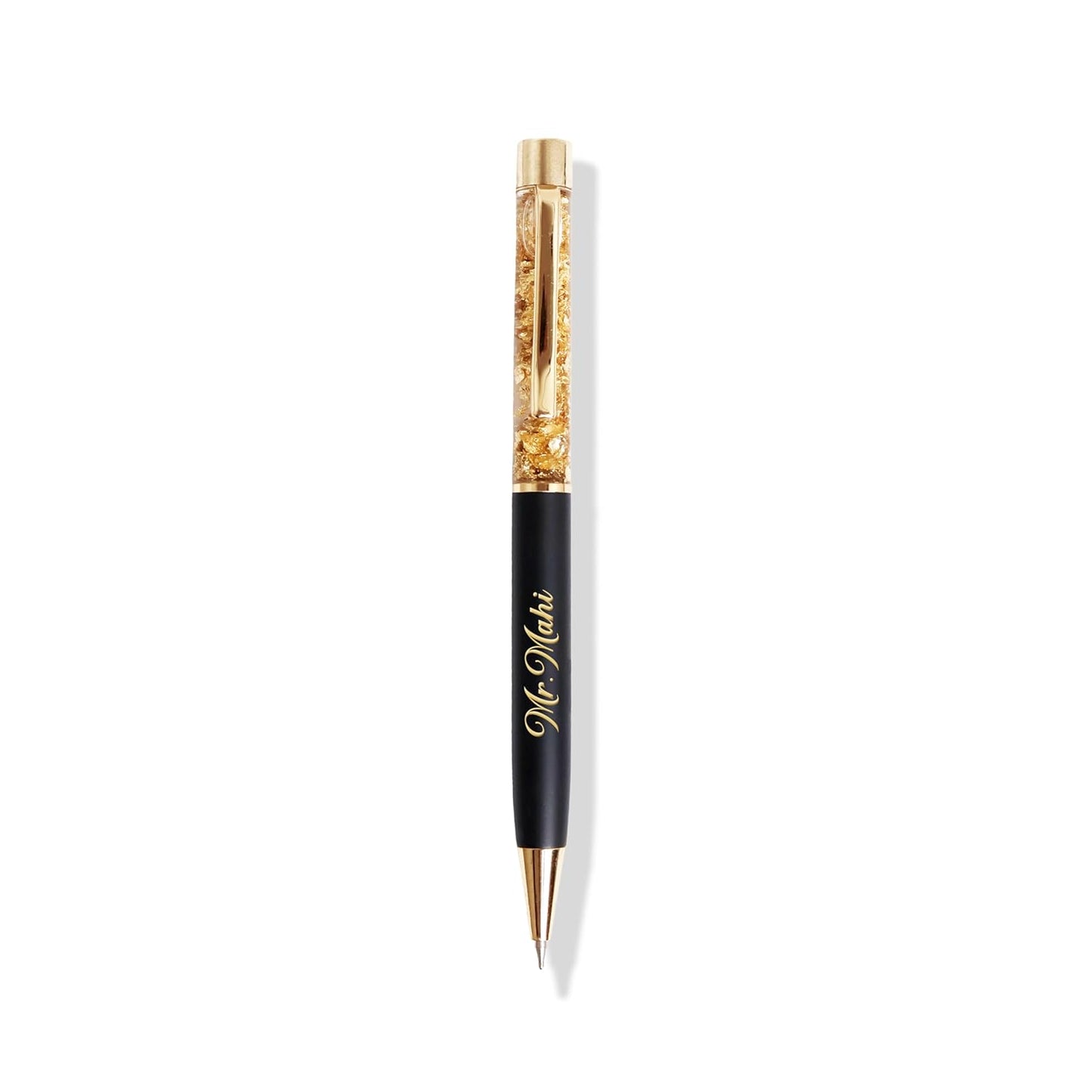 Personalized Pen with Name Engraved Metal Pen for Gifting with Box, Name Printed on Body (Golden) (Pack of 1)