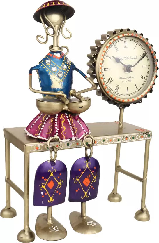Timeless Elegance: Metal Doll Clock