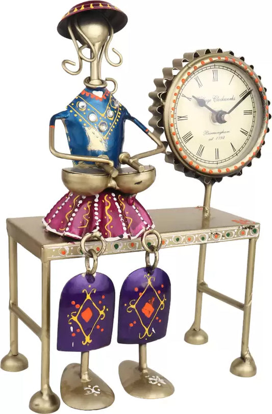 Timeless Elegance: Metal Doll Clock