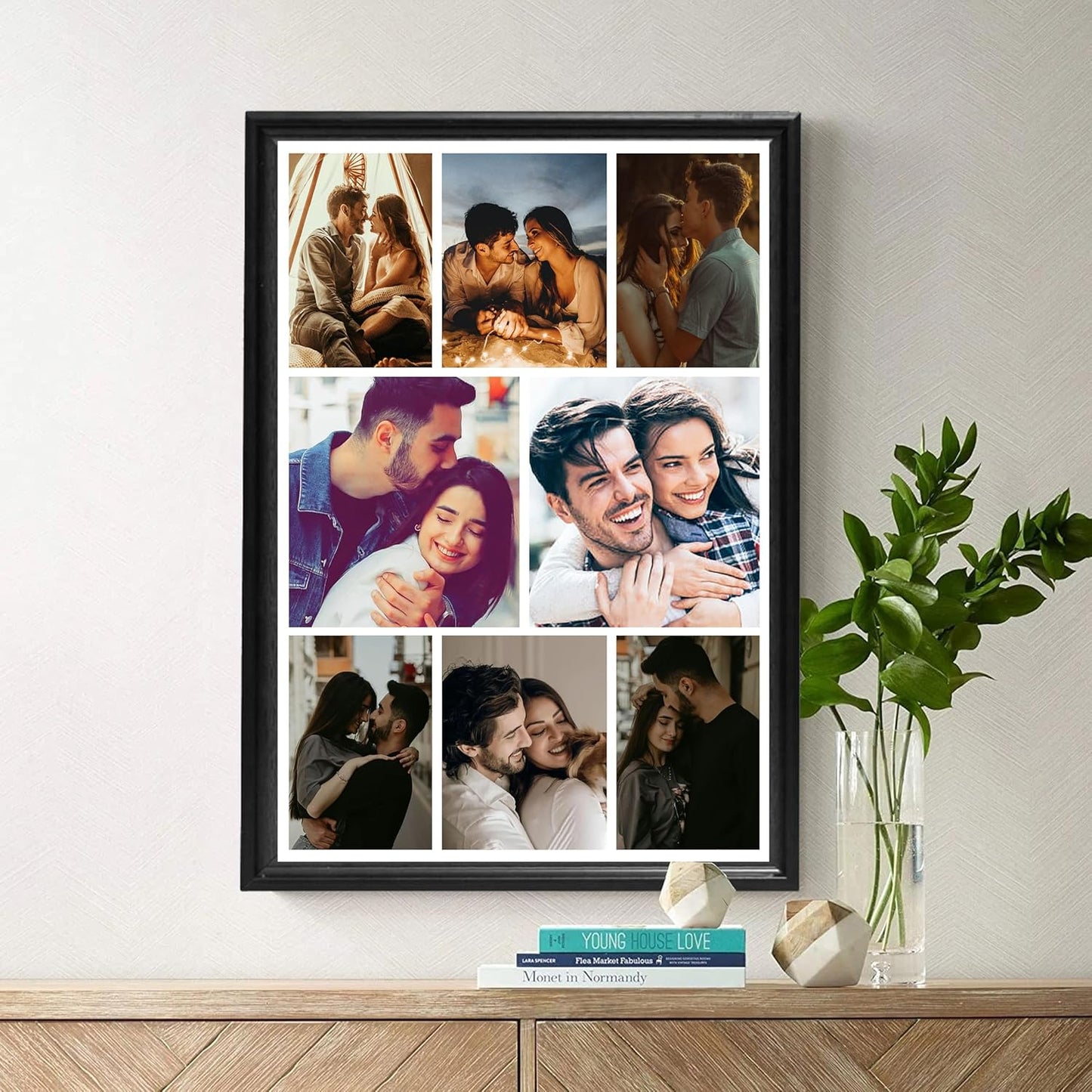 Decorative Glitter Frame – Multi-Picture Collage Art for Stylish Wall Décor