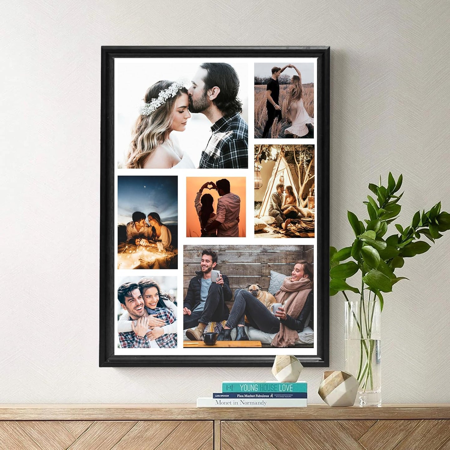 Photo Collage Frame with Glitter Finish –Display for Every Room