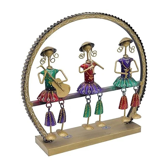 Melodic Elegance: Hand-Painted Doll Musician Décor