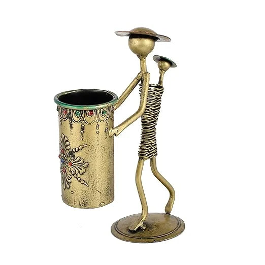 IRON Painted Wire Lady pen stand