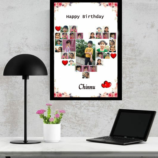 Trending Happy Birthday Photo Frame with Glitter Finish |Premium Gift