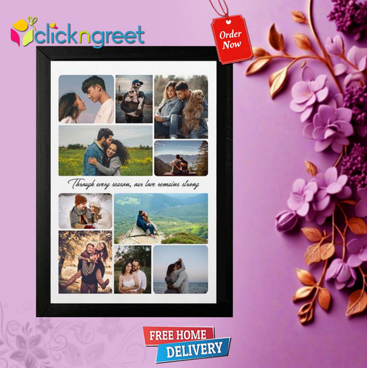 Lovely Collage photo frame with Glitter finish