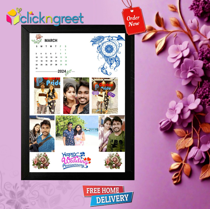 Lovely Collage photo frame with Glitter finish