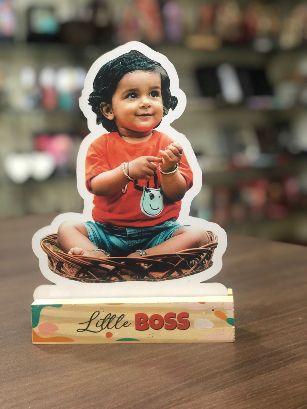 Premium Quality Wooden Cutout with Base β Perfect for Home Decor, Events & Gifting