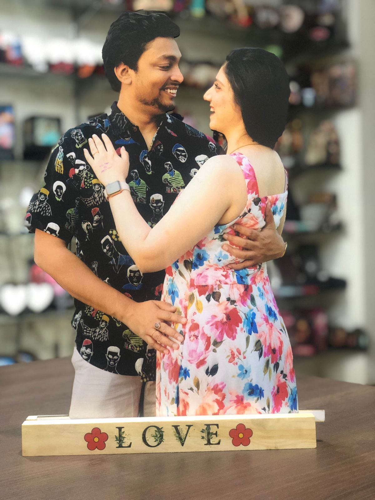 Premium Quality Wooden Cutout with Base β Perfect for Home Decor, Events & Gifting