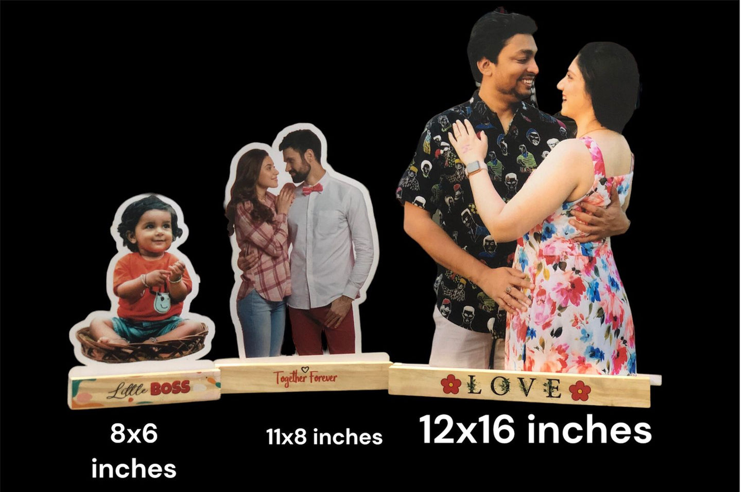 Premium Quality Wooden Cutout with Base β Perfect for Home Decor, Events & Gifting
