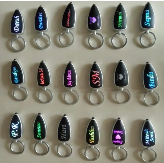 Personalized LED Pen with Name & Matching Keychain | Custom Engraved Gift