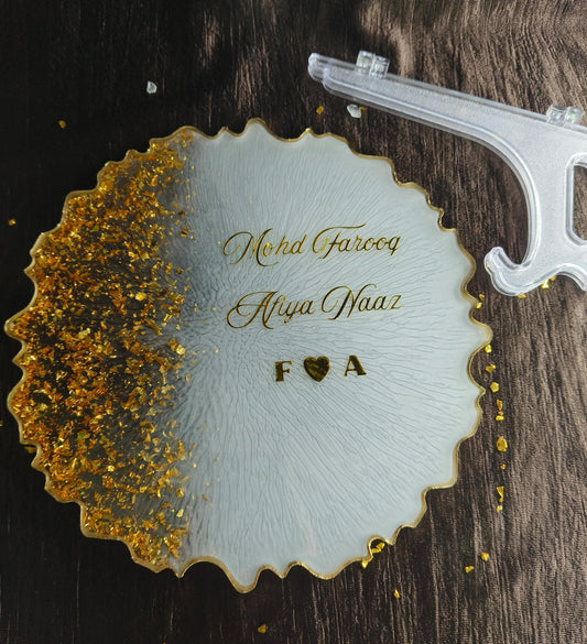 Resin Table Top Frame | 8-Inch with Stand | Personalized Color & Theme