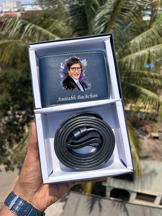 Personalized premium Photo Wallet & Belt Combo for Men | Gift Set for Him |