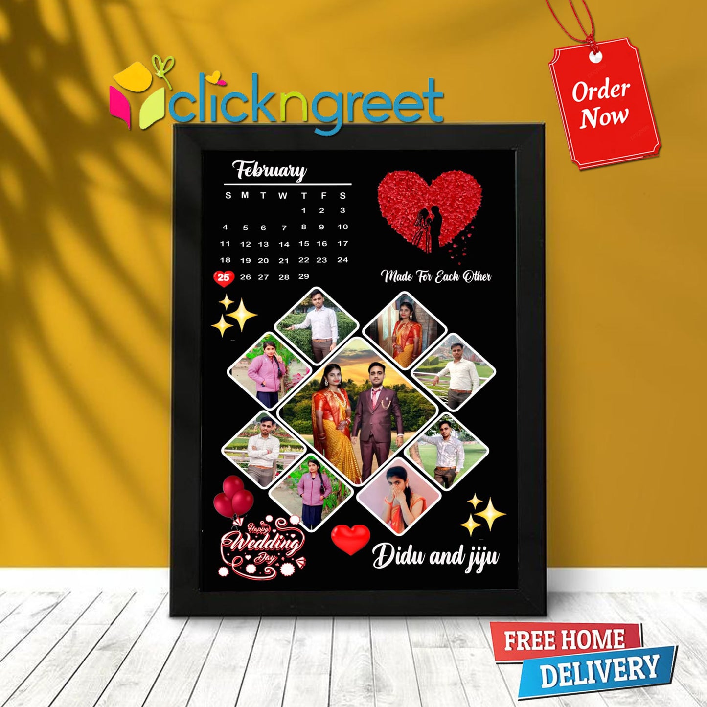 Happy Birthday Photo Frame with Glitter Finish | Premium Birthday Gift for Girls & Boys|anniversary