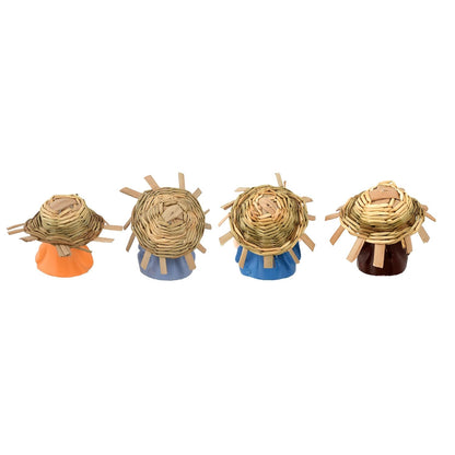 Baby Monk Buddha Set of 4 – Decorative Buddha Statues for Home, Office, Car & Diwali Decor