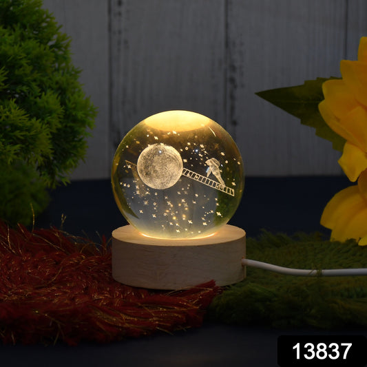 3D Crystal Ball Lamps with Base (1 Pc)