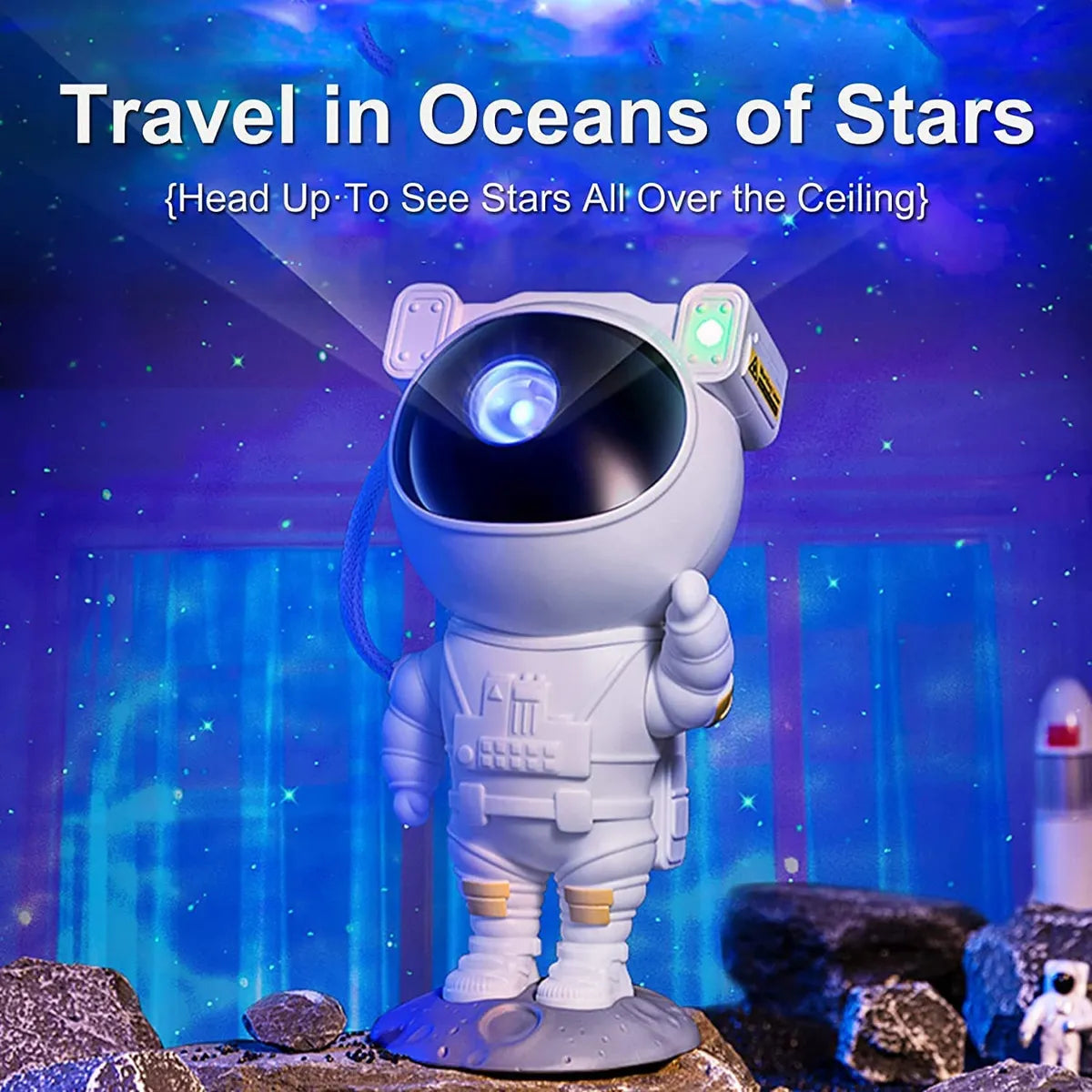 Galactic Starry Night Projector – Astronaut Light & Galaxy Magic