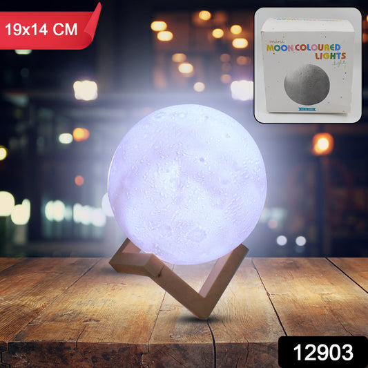 Moon Night Lamp With Plastic Stand Night Lamp For Bedroom