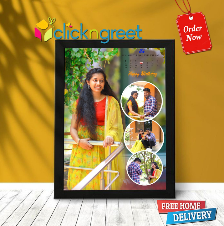 Happy Birthday Collage Frame – Personalized Photo Display for Birthday Memories, Wall Decor Gift for Him/Her