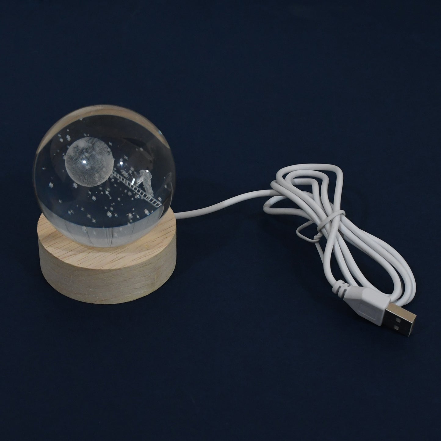 3D Crystal Ball Lamps with Base (1 Pc)