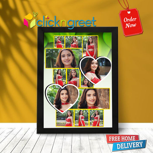 Lovely Collage photo frame with Glitter finish