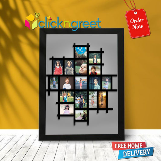 Glitter Collage  Frame by ClickNGreet – Display Multiple Memories in One Elegant Frame