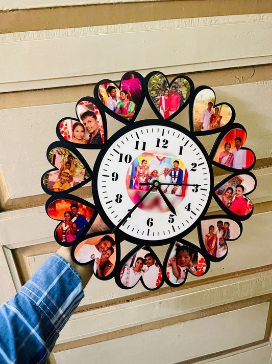 Personalized 11x11 Sublimation Wall Clock – Custom Photo &amp; Text Printed Clock – Unique Gift for Home, Office, or Special Occasions