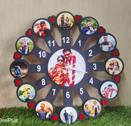 Personalized Wooden Wall Clock – Custom Engraved Timepiece