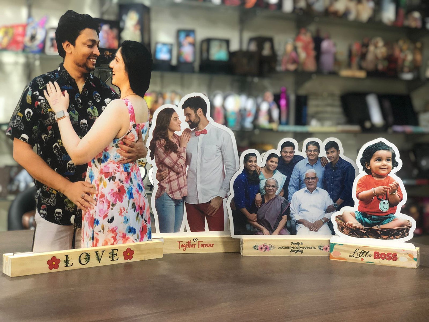 Premium Quality Wooden Cutout with Base – Perfect for Home Decor, Events & Gifting