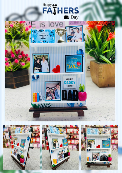 ❣️ Father’s Day Special – 3D Mini Frame | Design No. 1 | With Easel Stand | MDF + Acrylic |