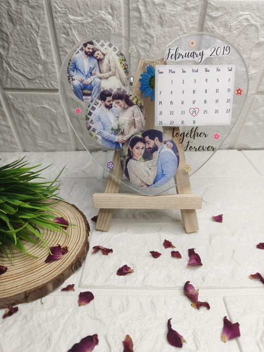 🌹Heart Resin Frame – 6 Inch | Romantic Gift | Free Shipping | Stand Included