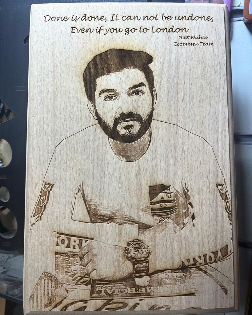Personalized 4*6 inch MDF Engraved Wooden Photo Frame – Custom Gift