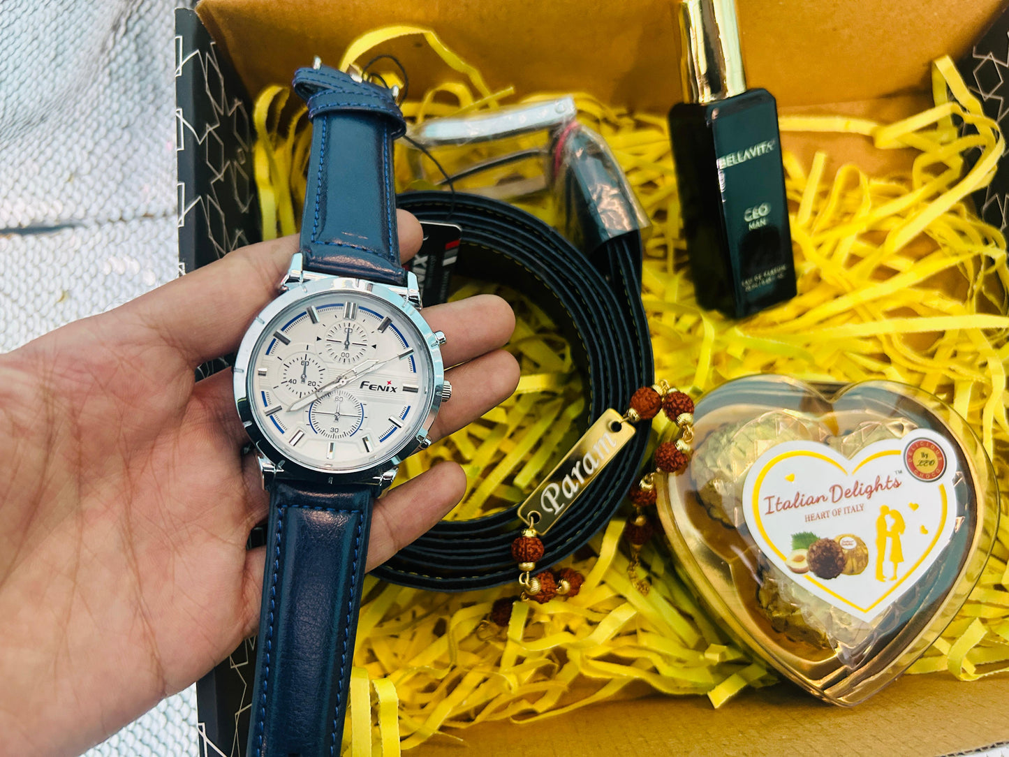Rudraksh Rakhi Gift Combo for Brother – Raksha Bandhan Special