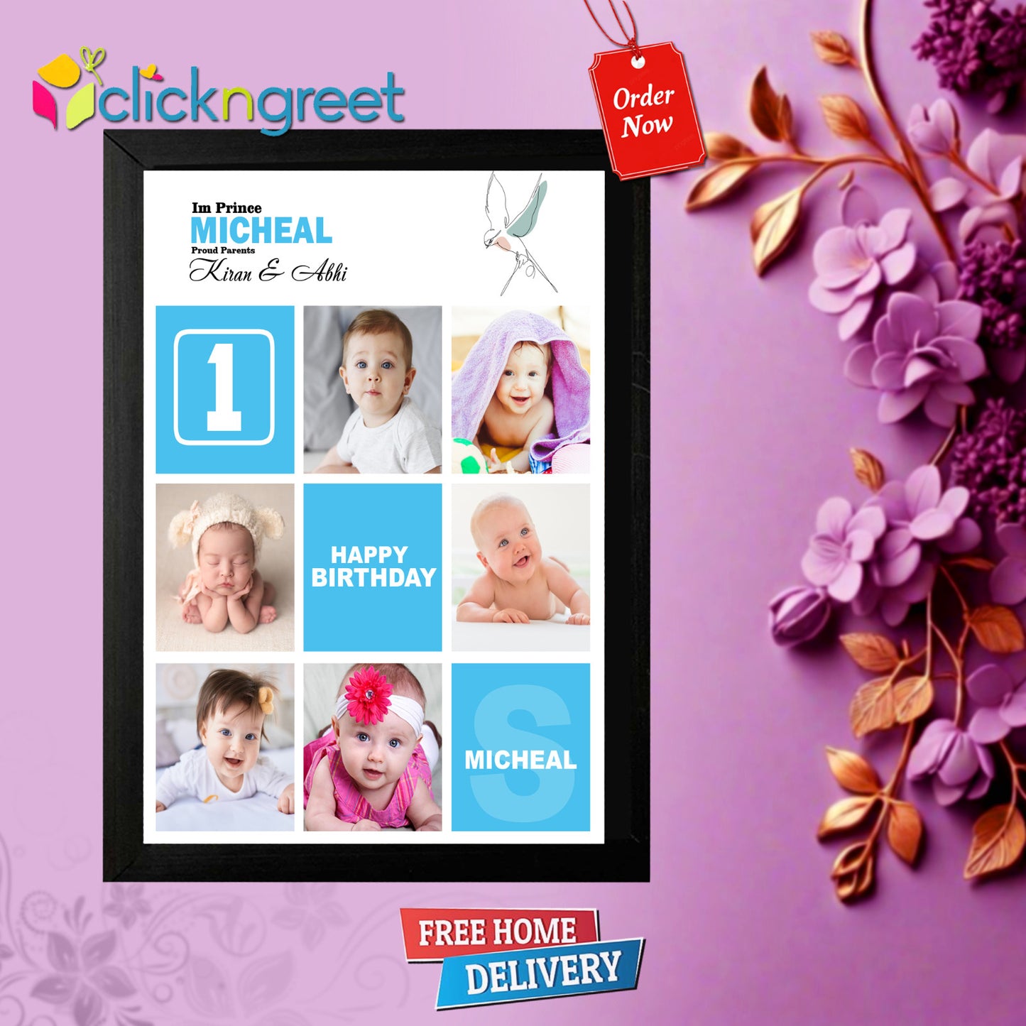 Baby Birth details collection Frame