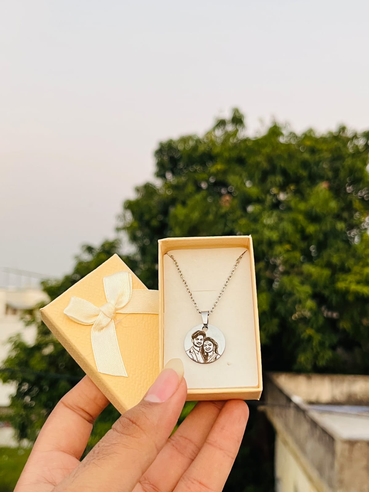 Mini Pendant – Personalized Eye/Sketch Pendant – Stainless Steel