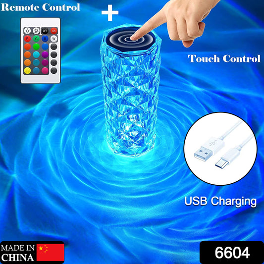 CrystalGlow Rose Lamp – 16-Color Touch & Remote Control