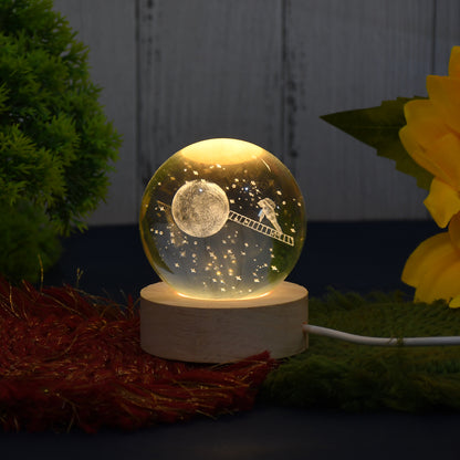 3D Crystal Ball Lamps with Base (1 Pc)