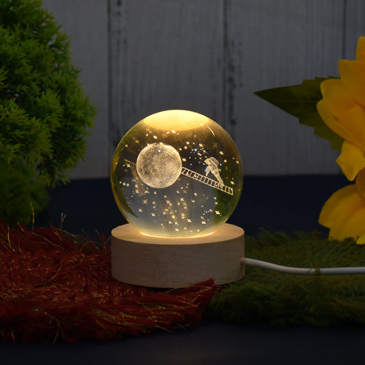 3D Crystal Ball Lamps with Base (1 Pc)