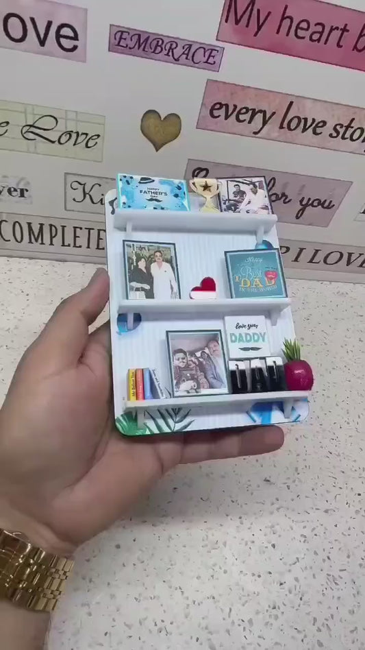 β£οΈ Fatherβs Day Special β 3D Mini Frame | Design No. 1 | With Easel Stand | MDF + Acrylic |