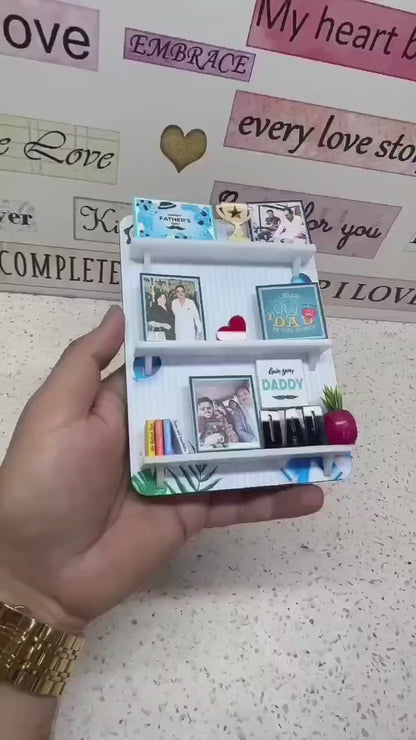 ❣️ Father’s Day Special – 3D Mini Frame | Design No. 1 | With Easel Stand | MDF + Acrylic |