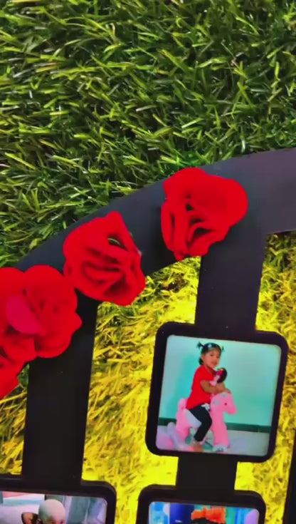 Personalized LED Flower Prop with Multi Photo & Name – Sublimation Gift – Custom LED Display