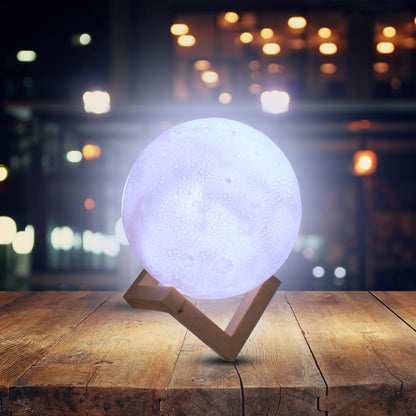 Moon Night Lamp With Plastic Stand Night Lamp For Bedroom